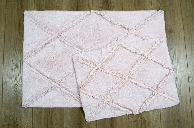 Набор ковриков Irya Nadia pembe, 90х60 см и 60х40 см, светло-розовый (svt-2000022214056) - фото 1
