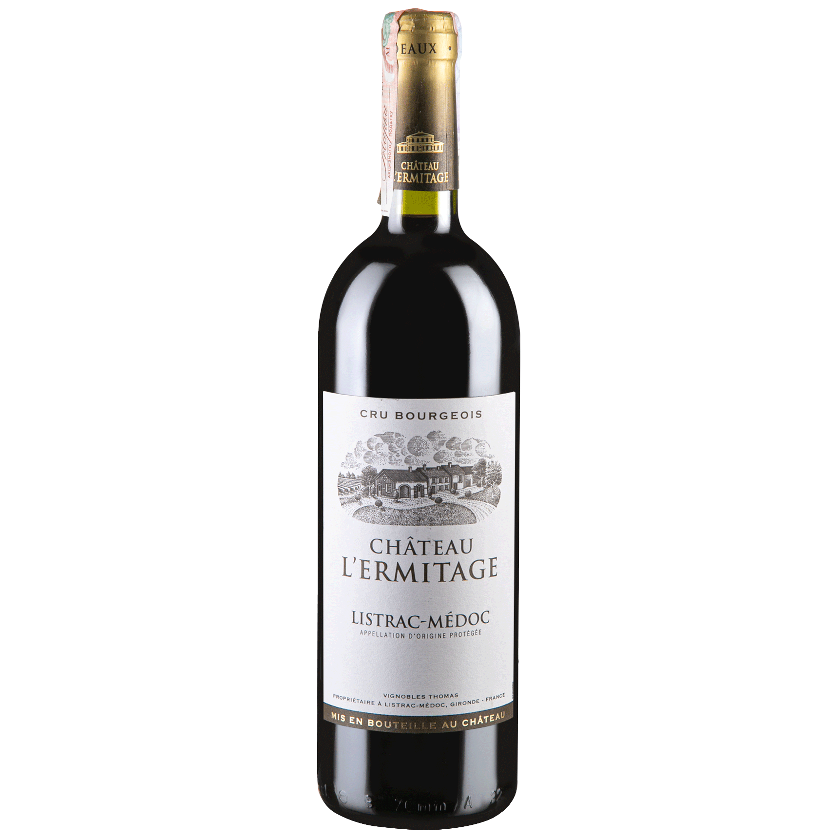 Вино Chateau L'Ermitage Listrac-Medoc, красное, сухое, 13%, 0,75 л (1313480) - фото 1