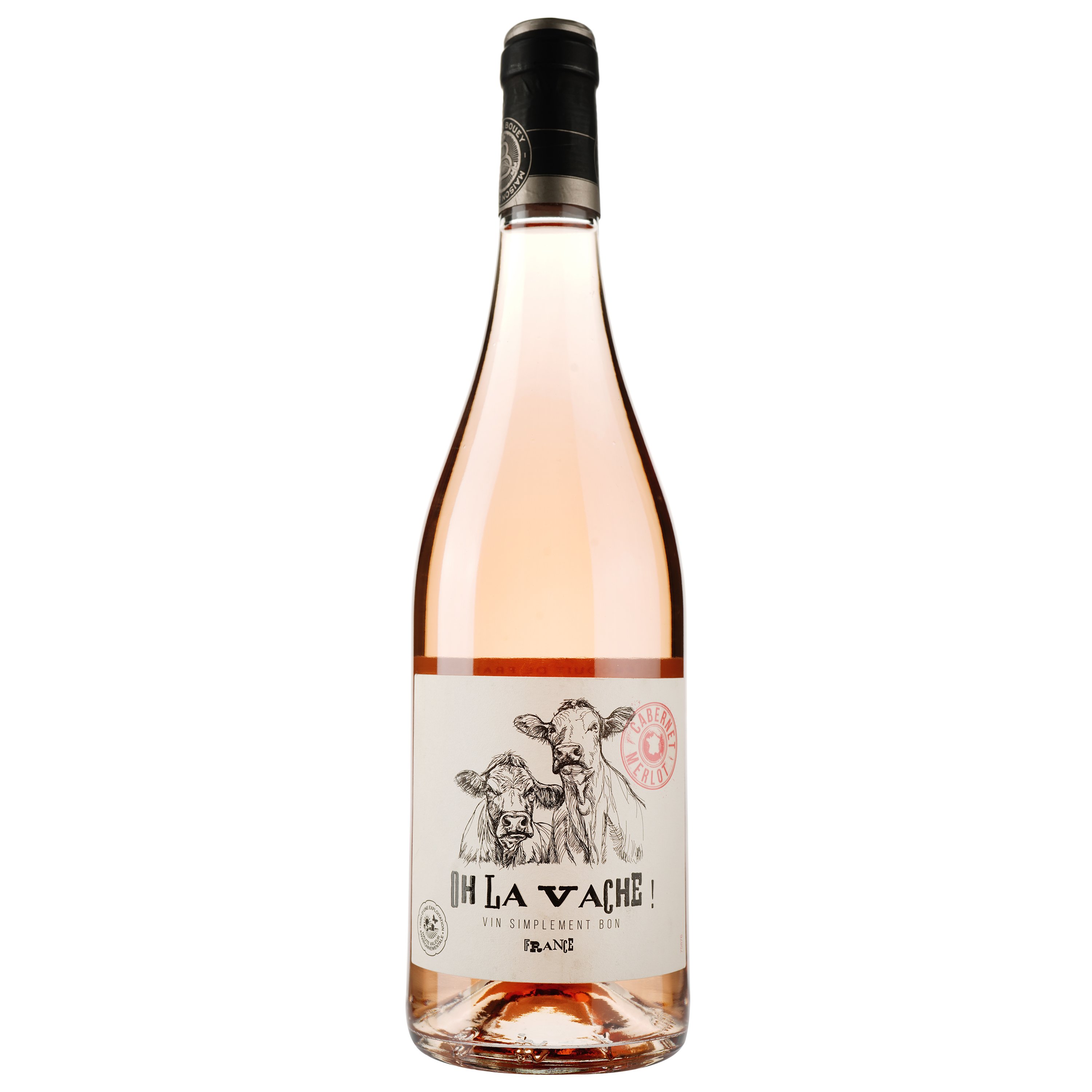 Вино Oh la Vache Atlantique, рожеве, сухе, 12%, 0,75 л (480094) - фото 1