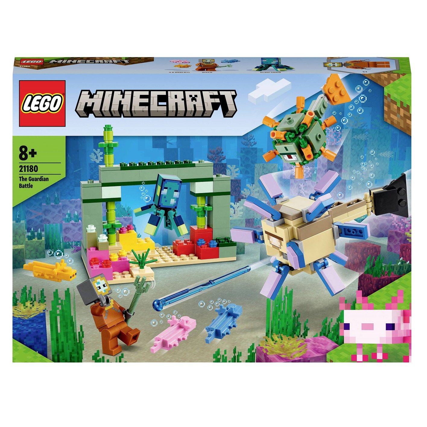 Конструктор LEGO Minecraft Битва Стражей, 255 деталей (21180) - фото 1