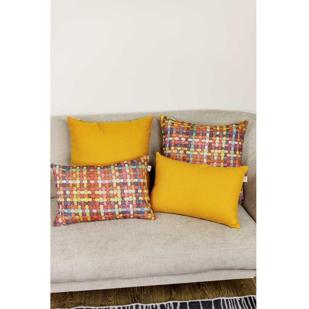 Подушка декоративна Прованс Охра, 45х30 см, жовта (29896) - фото 4