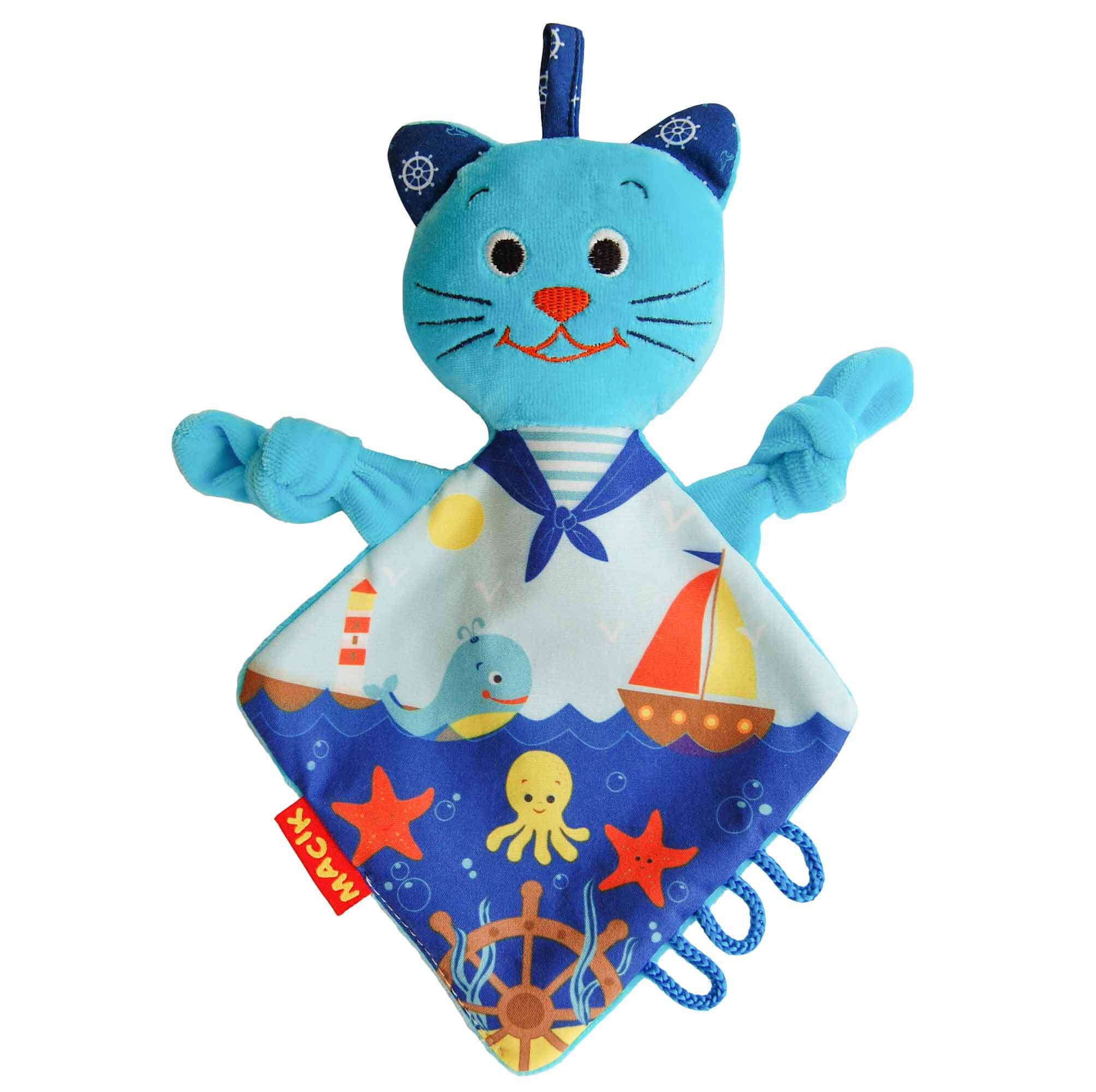 Іграшка-обіймашка Масік Кіт-моряк, блакитний (МС 110604-03) - фото 1