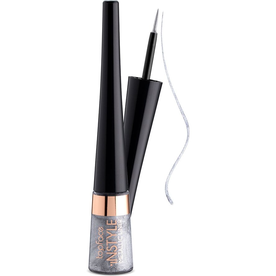 Підводка для очей TopFace Instyle - Metallic Eyeliner PT554 01 срібна 3.5 мл - фото 1