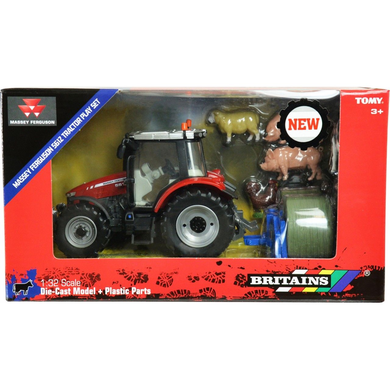 Набор моделей Britains Трактор Massey Ferguson 5612 с вилами и фигурками 1:32 (43205) - фото 5