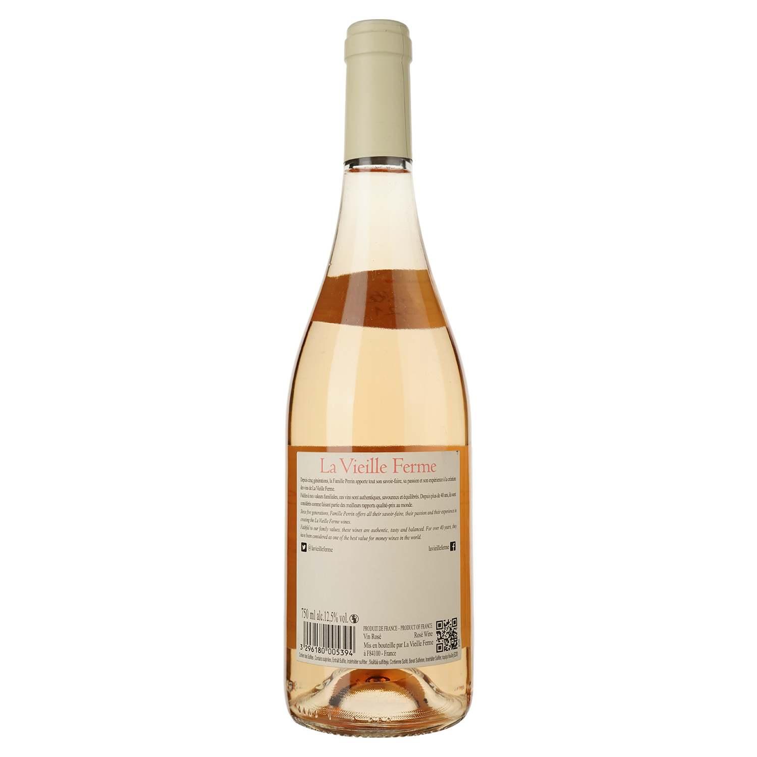 Вино La Vieille Ferme Perrin et Fils, розовое, сухое, 13%, 0,75 л - фото 2