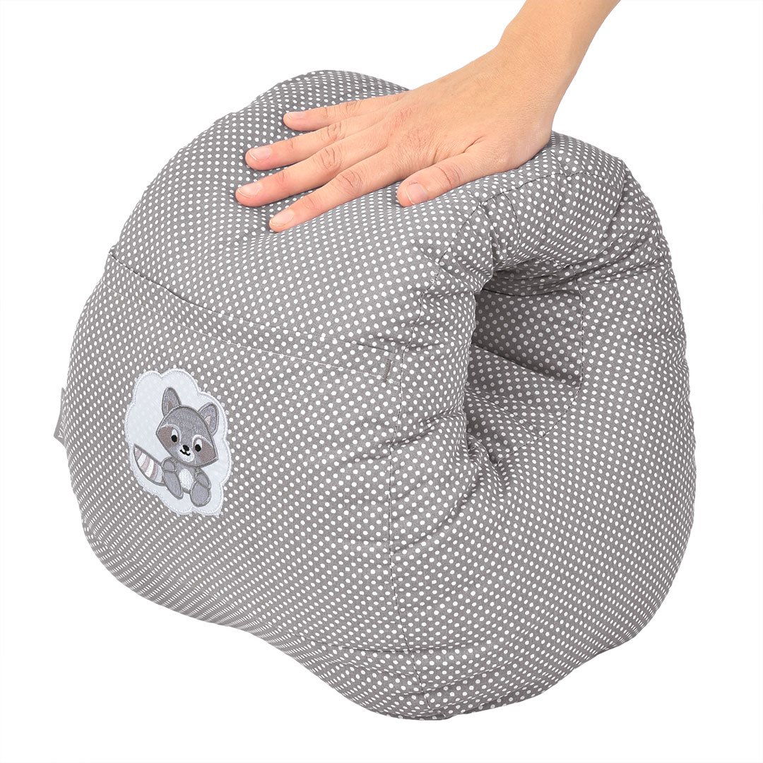 Подушка для годування Papaella Mini Горошок, 28х30 см, сірий (8-31999) - фото 5