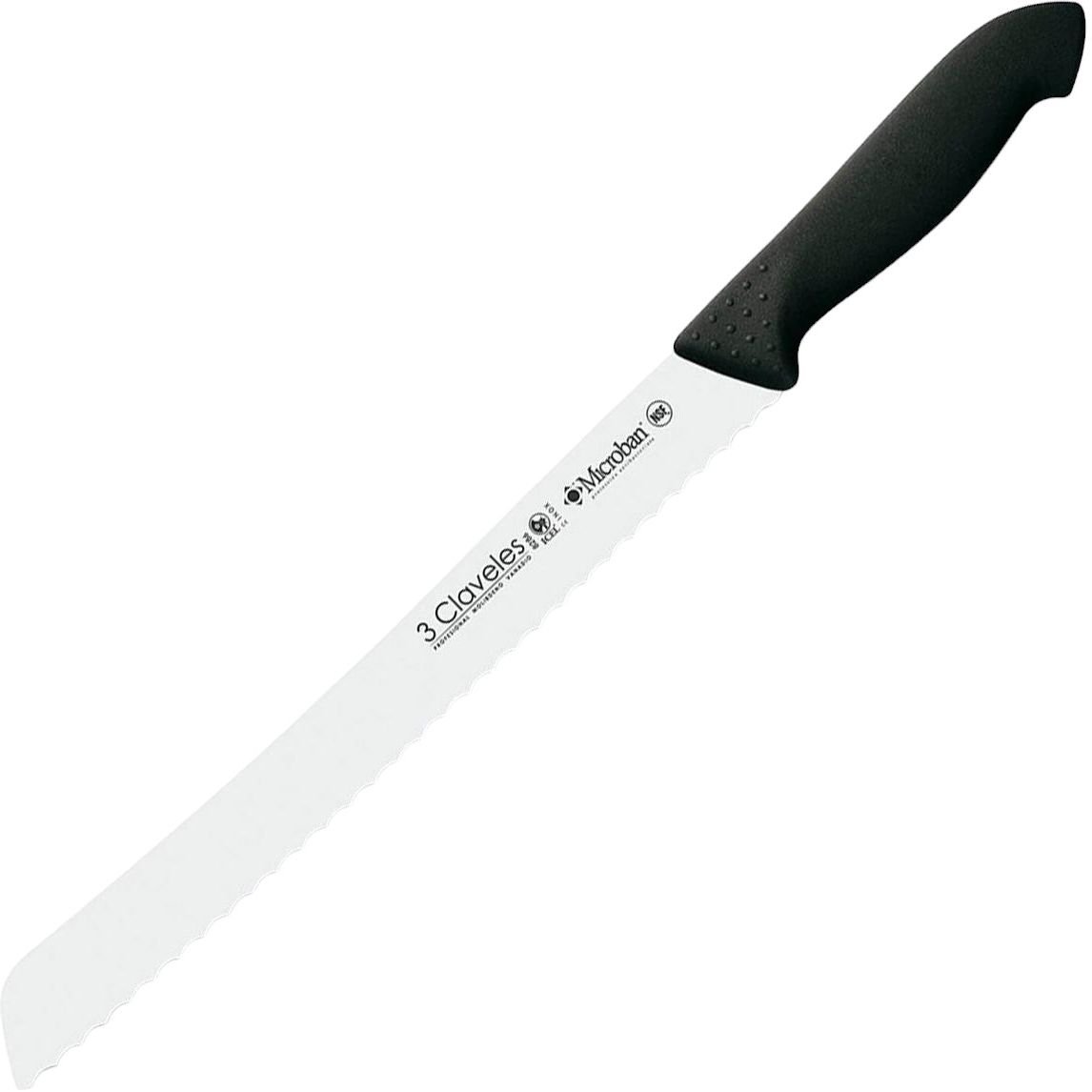 Кухонний ніж для хліба 3 Claveles 250 мм Чорний 000266842 - фото 1