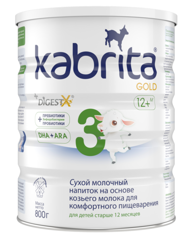 Сухий молочний напій на основі козячого молока Kabrita 3 Gold, 4,8 кг (6 шт. по 800 г) - фото 2