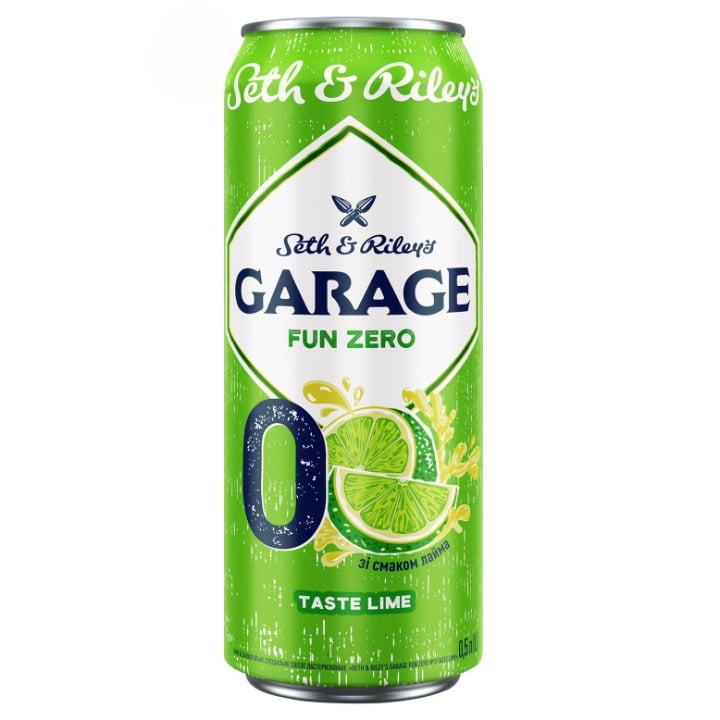 Пиво Seth&Riley's Garage Fun Zero №0 Lime, светлое, 0%, ж/б, 0,5 л (908437) - фото 1