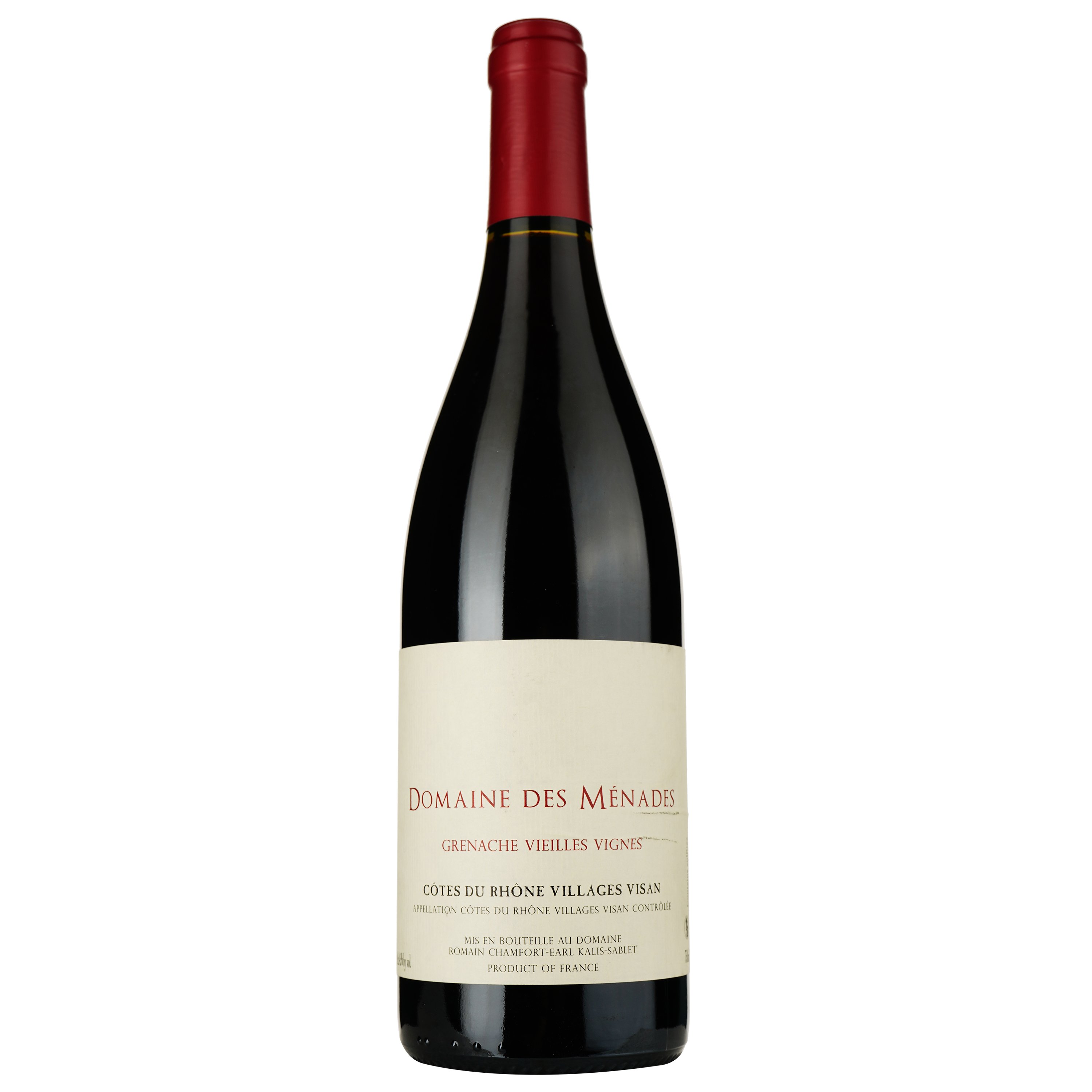 Вино Visan Domaine Des Menades Vieille Vignes Grenache 2019 AOP Visan червоне сухе 0.75 л - фото 1
