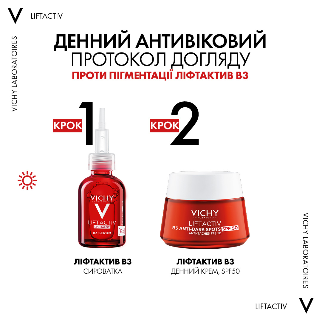 Нічний антивіковий крем Vichy Liftactiv В3 для корекції пігментних плям з ретинолом 50 мл - фото 8