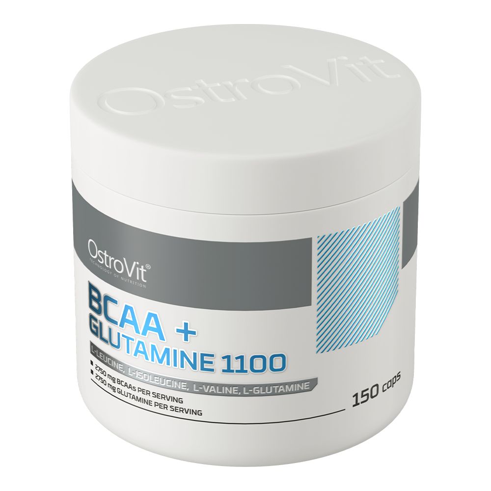 Амінокислоти OstroVit BCAA + Glutamine 1100 150 капсул - фото 2