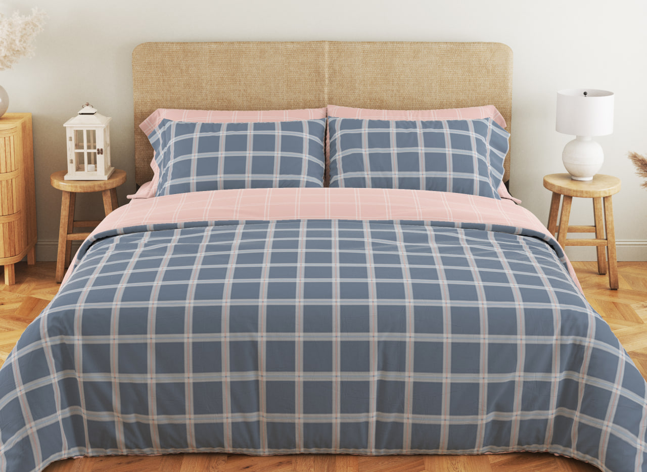 Комплект постельного белья ТЕП Soft dreams Wonderful Life двуспальный серый с розовым (2-03858_26055) - фото 1