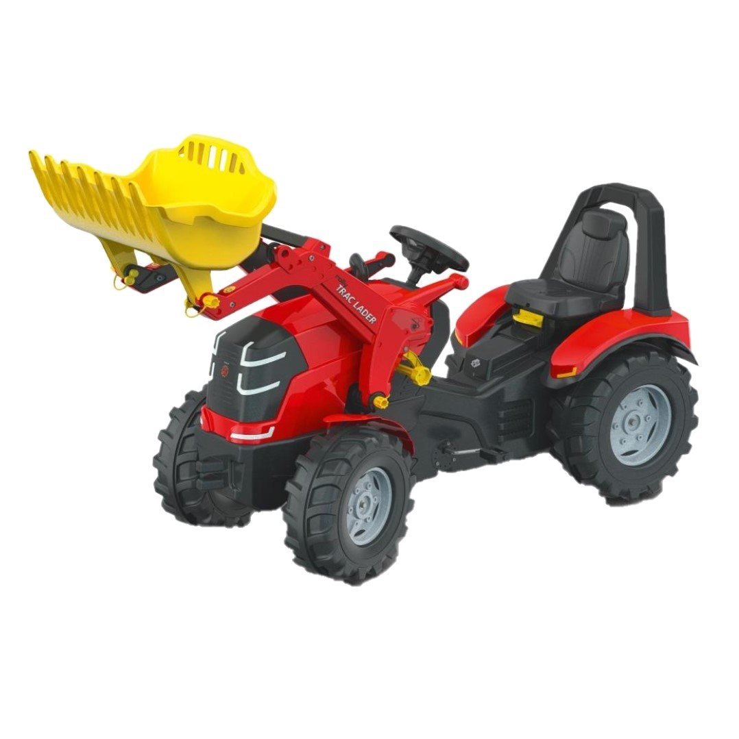 Педальний трактор Rolly Toys rollyX-Trac Premium, червоний з жовтим (651009) - фото 1