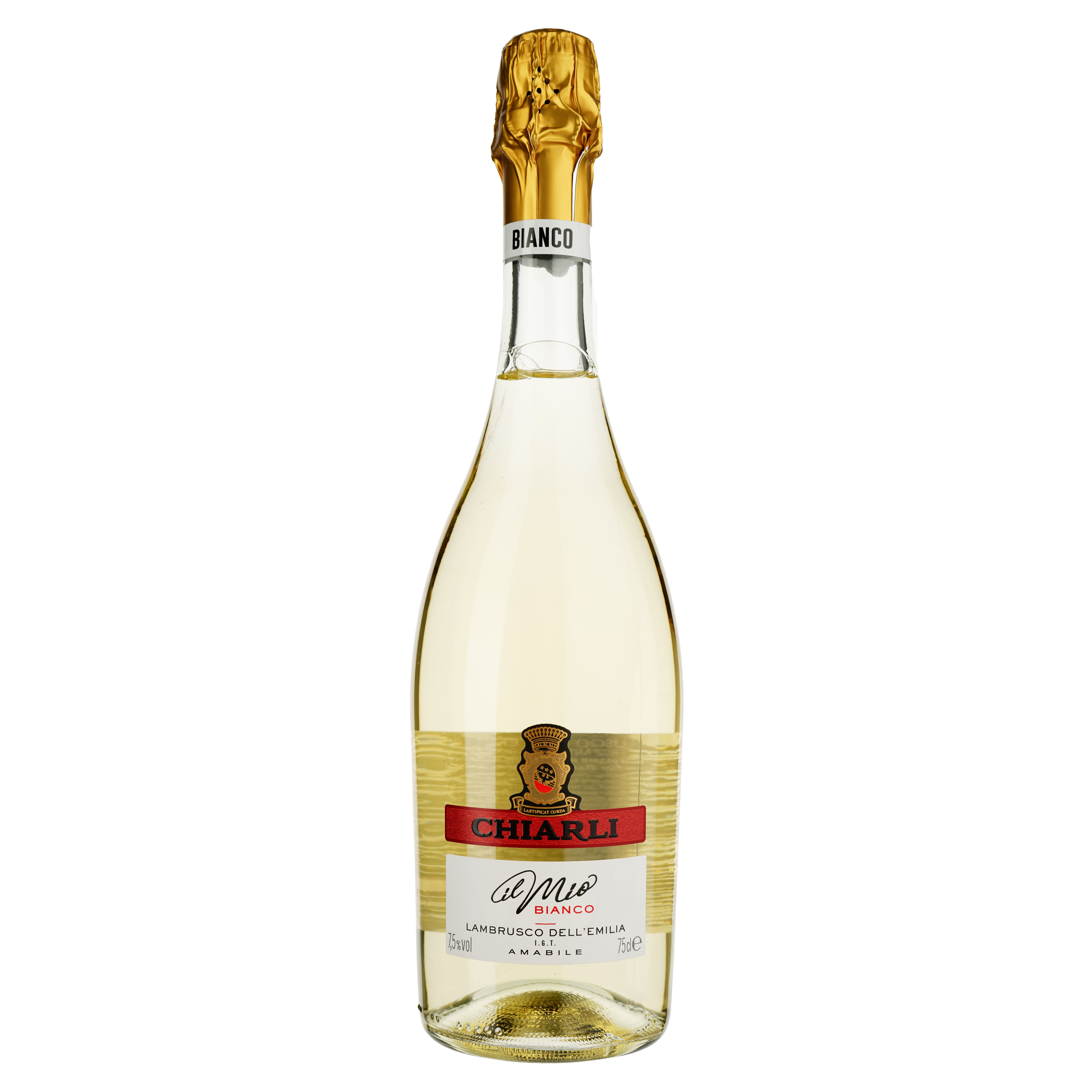 Вино ігристе Chiarli Lambrusco dell 'Emilia Bianco, біле, солодке, 7,5%, 0,75 л (77) - фото 1
