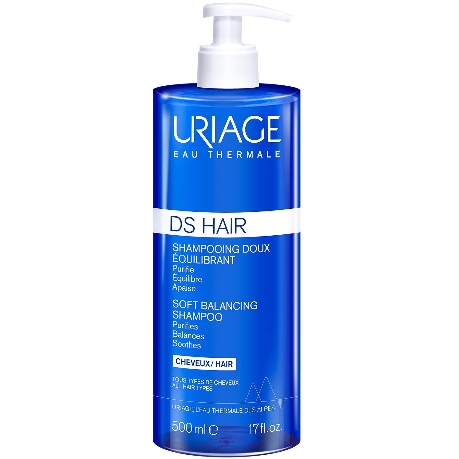 Шампунь мягкий балансирующий Uriage DS Hair Soft Balancing Shampoo, 500 мл - фото 1
