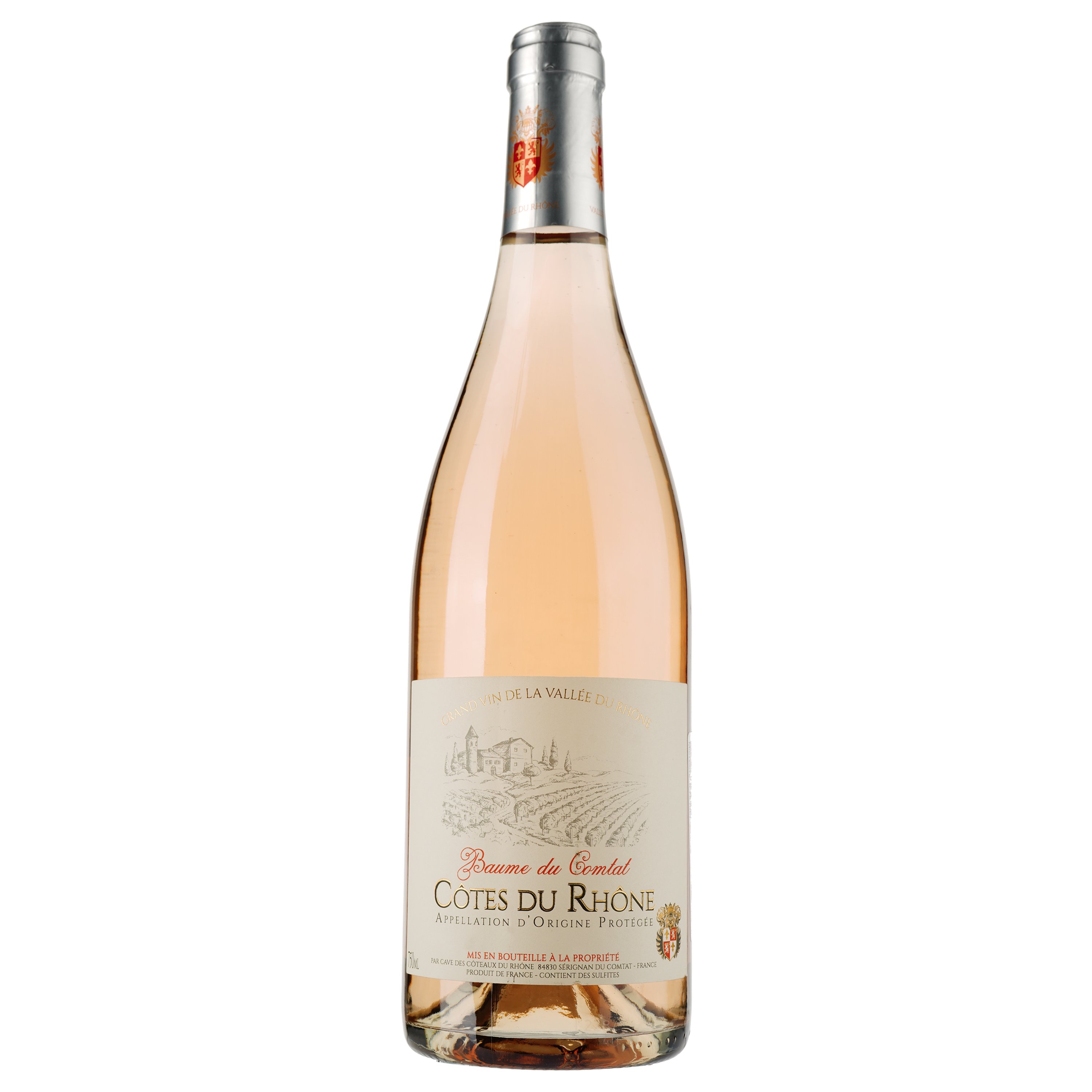 Вино Baume du Comtat Rose AOP Cotes du Rhone, рожеве, сухе, 0,75 л - фото 1