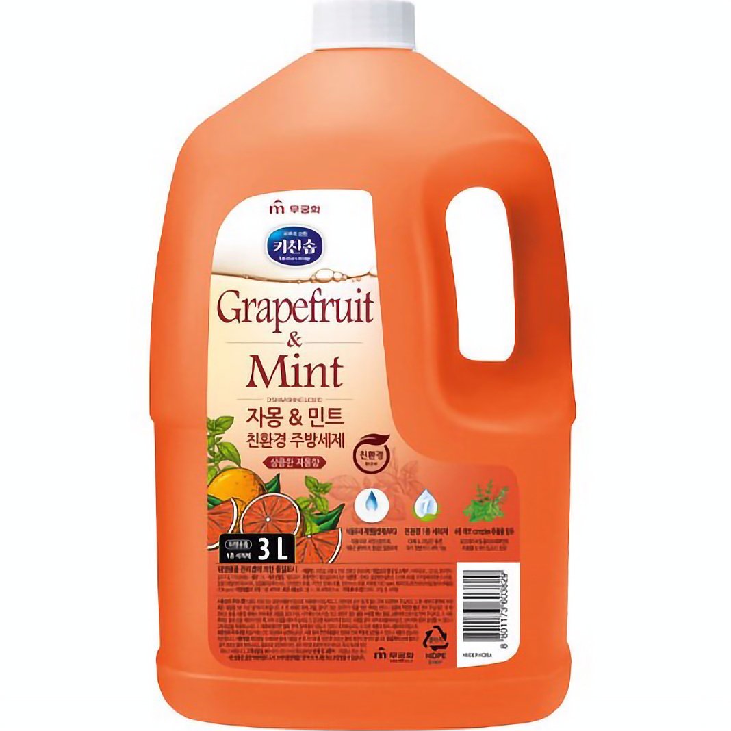 Моющее средство для посуды Mukunghwa Grapefruit&Mint Dishwashing Detergent, 3 л - фото 1