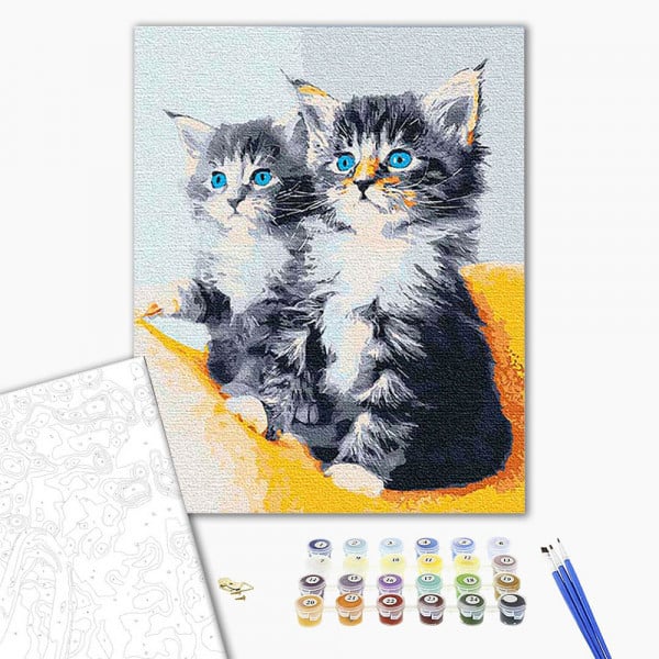 Картина за номерами ArtCraft Блакитноокі кошенята 40x50 см (11617-AC) - фото 4