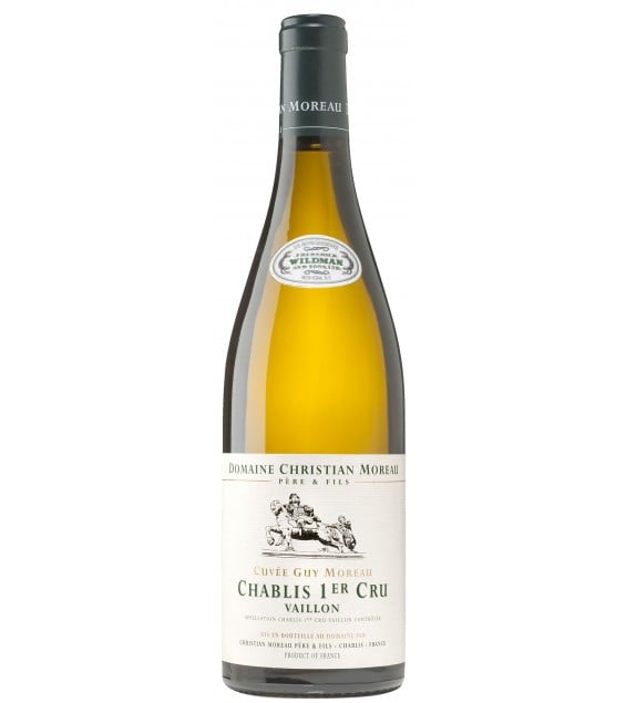 Вино Domaine Christian Moreau Chablis Vaillons Premier Cru AOC, белое, сухое, 0,75 л - фото 1