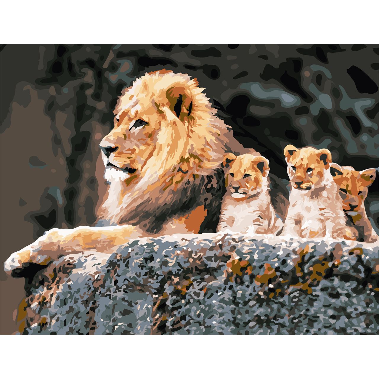 Картина по номерам Сім'я левів ArtStory 50х65 см різнокольорова 000169331 - фото 1