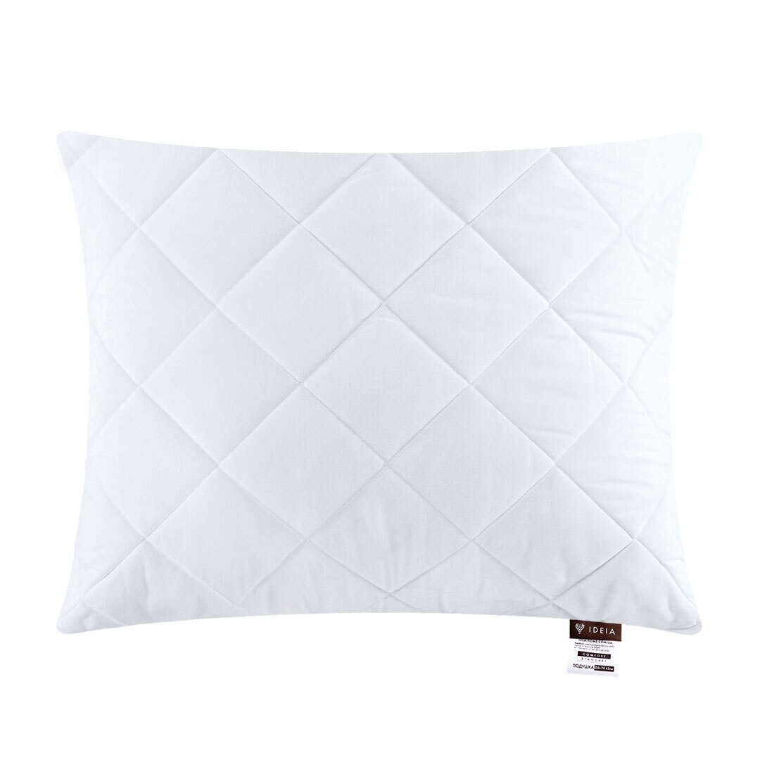 Подушка Ideia Nordic Comfort, зі стьобаним чохлом, 70х50 см, білий (8-34689) - фото 1