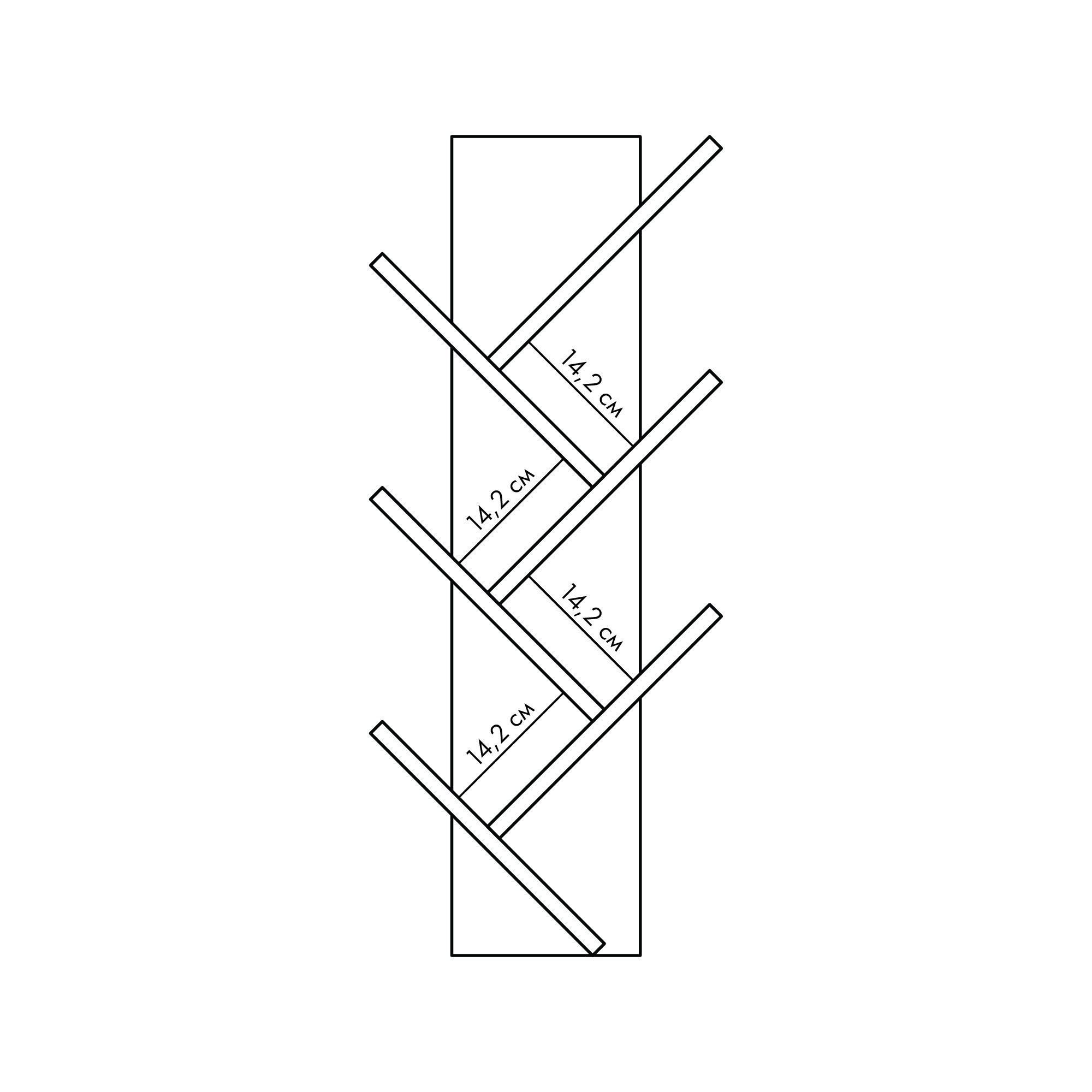 Полка Hopanchuk Furniture Топика белая (84C1) - фото 4