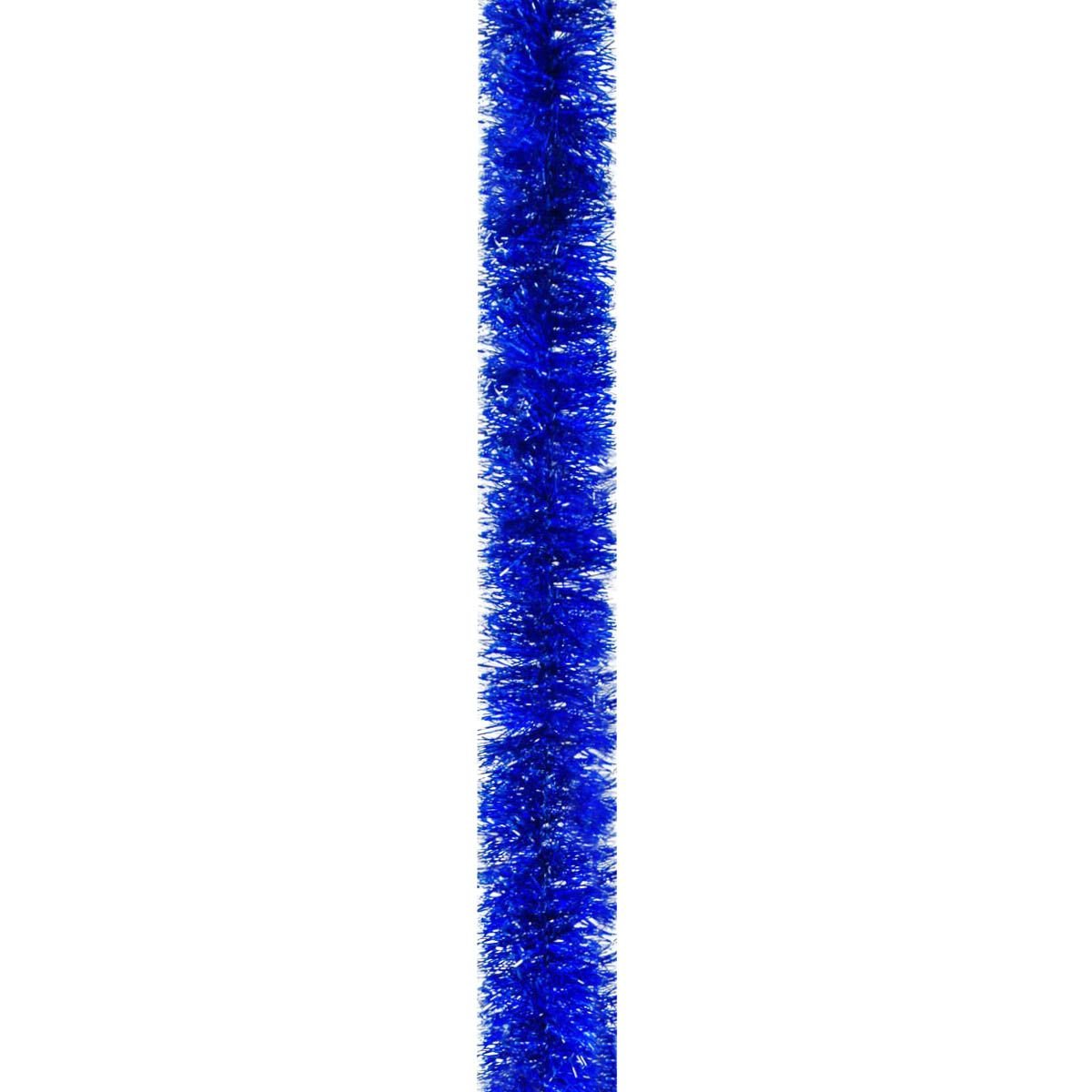 Мишура Novogod'ko 5 см 2 м синяя с серебрянными кончиками (980399) - фото 1