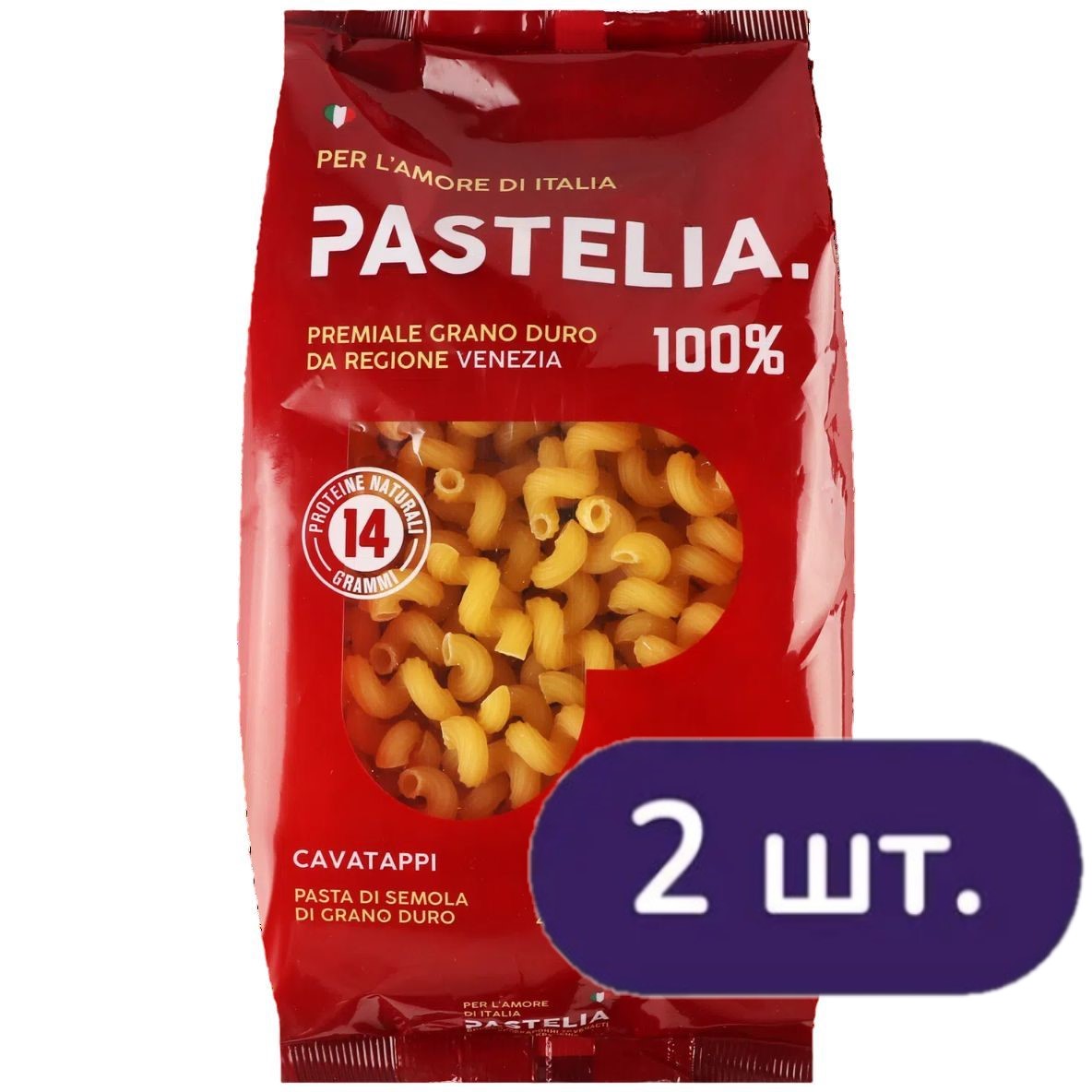 Макаронные изделия Pastelia Cavatappi 800 г (2 шт. x 400 г) (922026) - фото 1