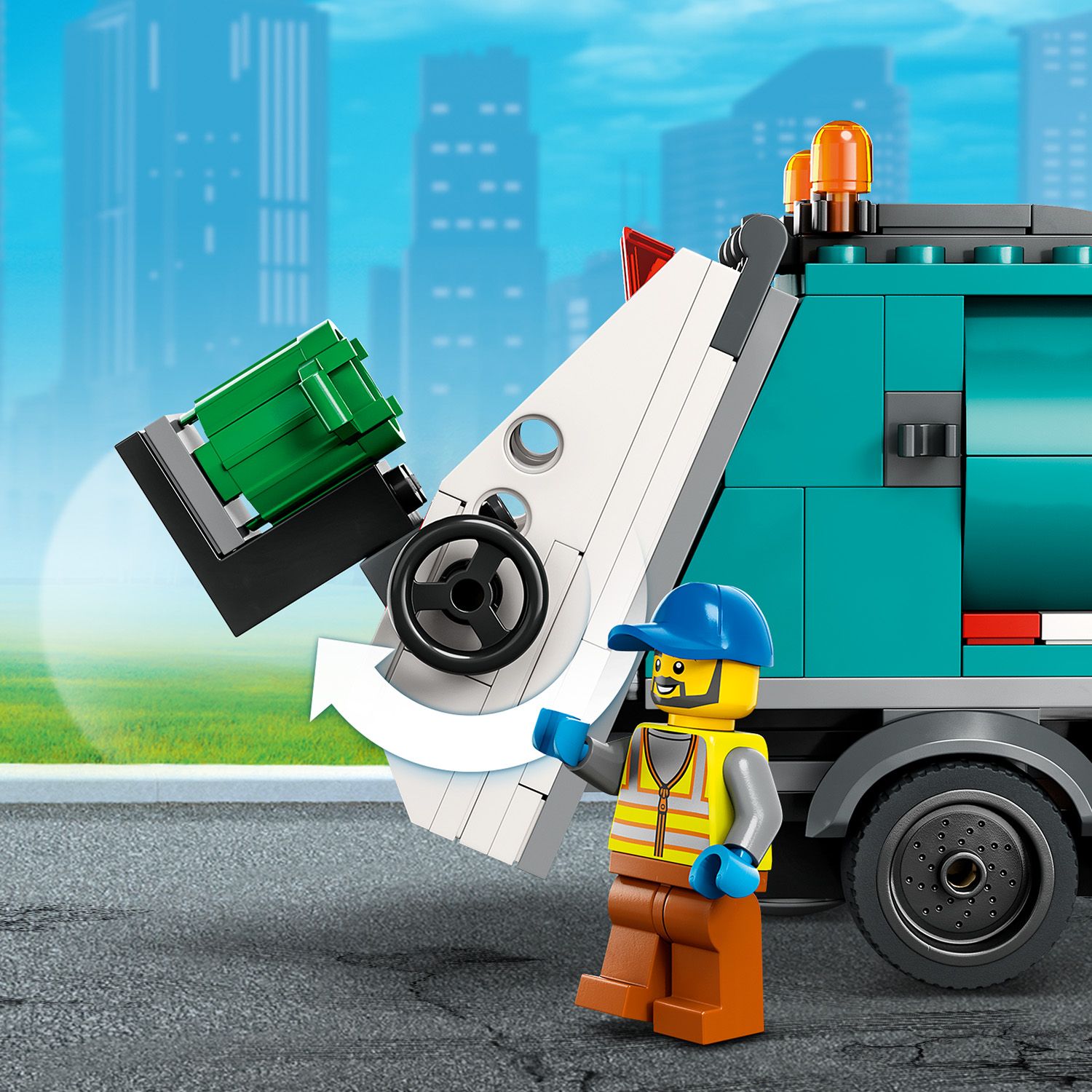 Конструктор LEGO City Мусороперерабатывающий грузовик, 261 деталей (60386) - фото 7
