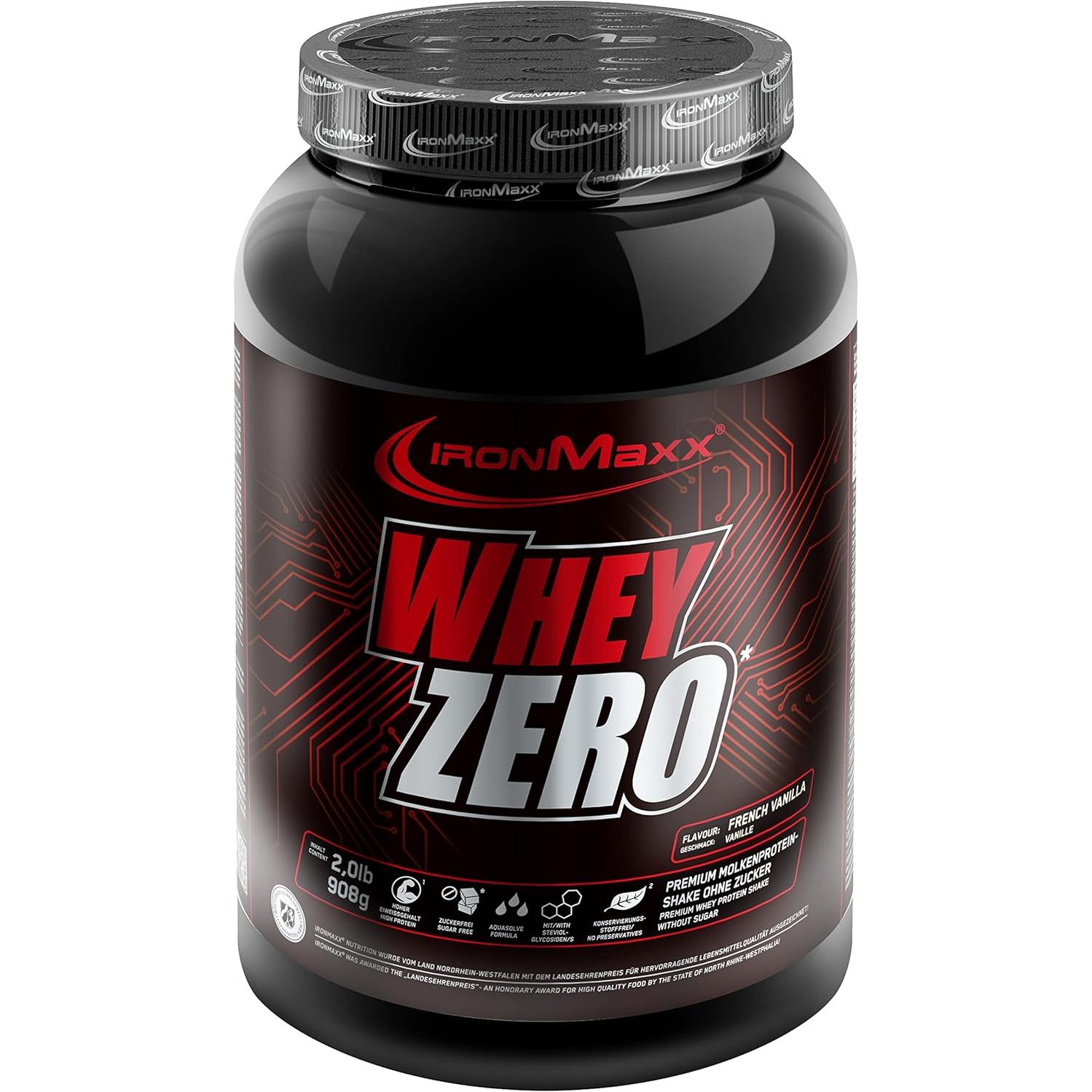 Протеин IronMaxx Whey Zero Французская ваниль 908 г - фото 1