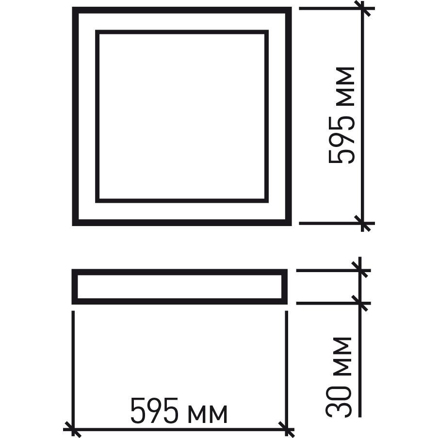 Світодіодний світильник Eurolamp LED 60х60 (панель) 36W 4000K (LED-Panel-36/40) - фото 7