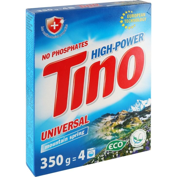 Пральний порошок Tino High-Power Mountain Spring універсальний, 350 г - фото 2