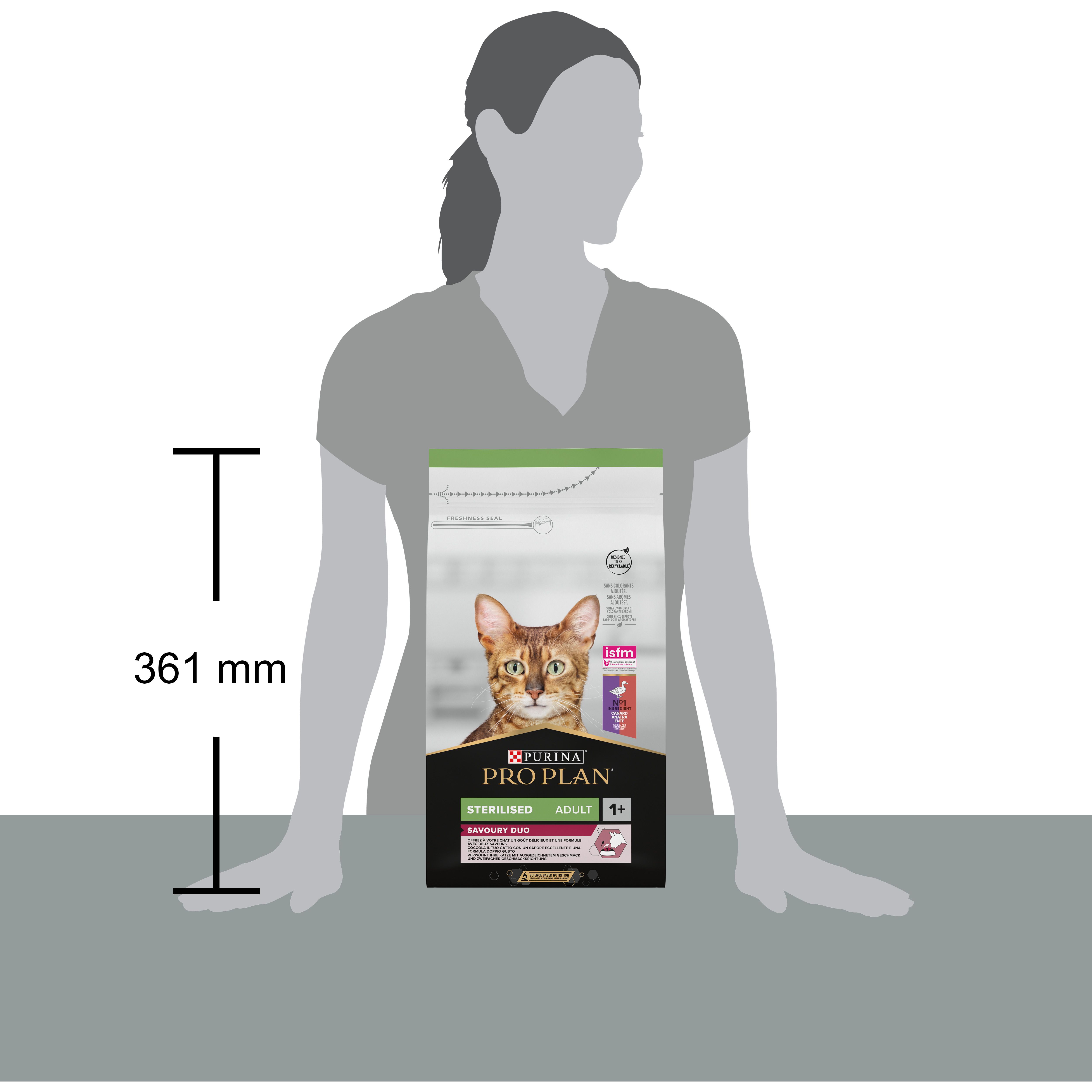 Сухий корм для стерилізованих котів Purina Pro Plan Sterilised, з качкою та печінкою, 1,5 кг (12384808) - фото 4