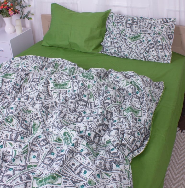 Комплект постельного белья MirSon Dollars, ранфорс элит, 140х110 см - фото 2