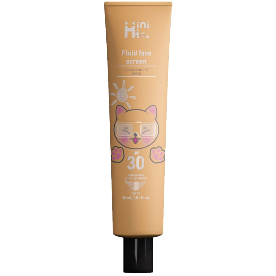 Солнцезащитный флюид для лица MiniMi Kids Fluid Face Screen SPF 30 от 5 лет 30 мл - фото 1