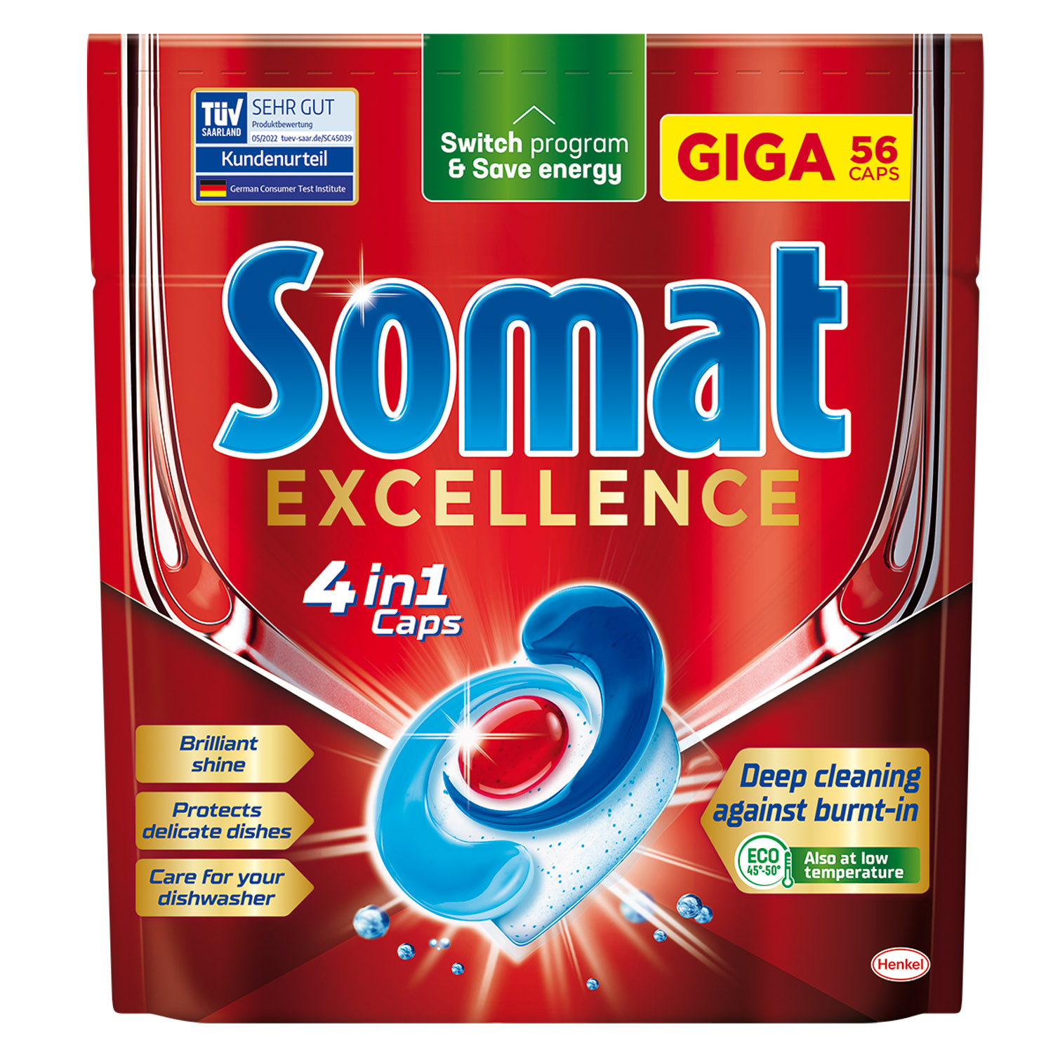 Капсули Somat Exellence для машинного миття посуду, 56 шт. - фото 1