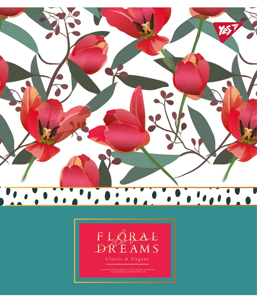 Набор тетрадей Yes Floral dreams А5 в клетку 18 листов 10 шт. (765182) - фото 1