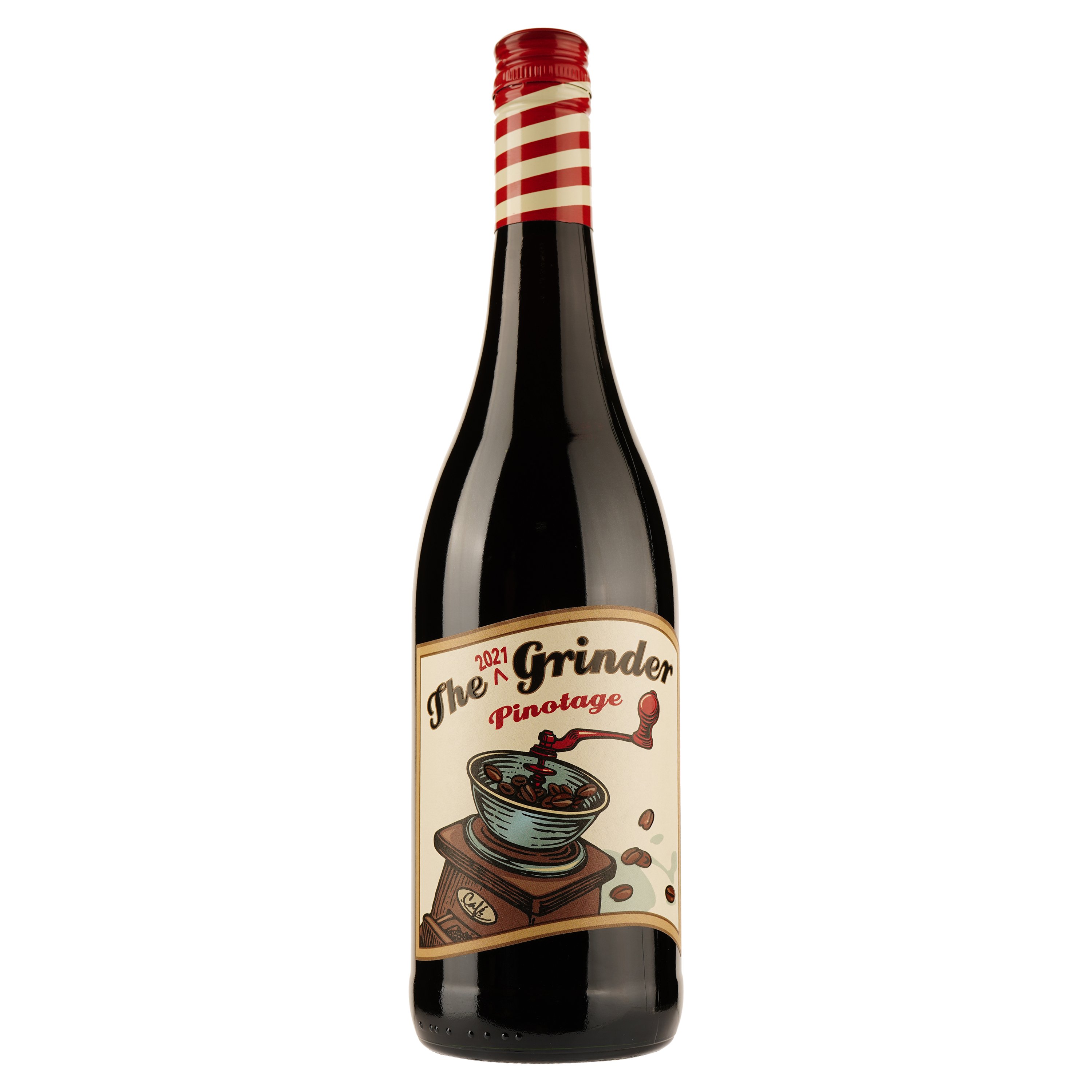 Вино The Grinder Pinotage, червоне, сухе, 14%, 0,75 л (29834) - фото 1