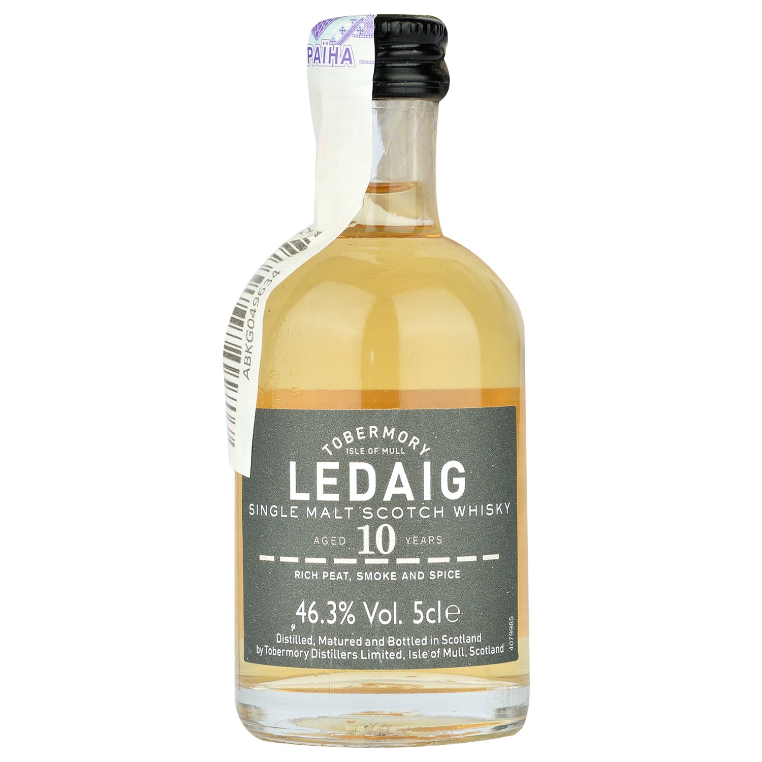 Віскі Ledaig Single Malt Scotch Whiskey 10 yo, 46,3%, 0,05 л - фото 1