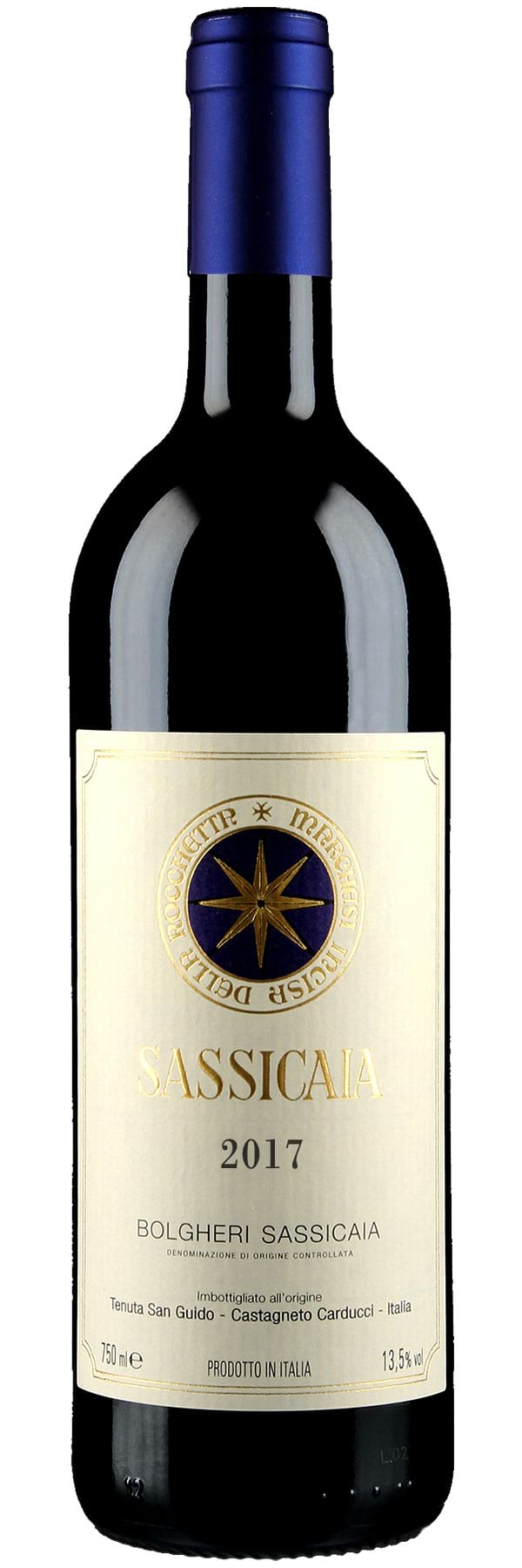 Вино Tenuta San Guido Sassicaia Cabernet Bolgheri DOC, червоне, сухе 13,5%, 0,75 л - фото 1
