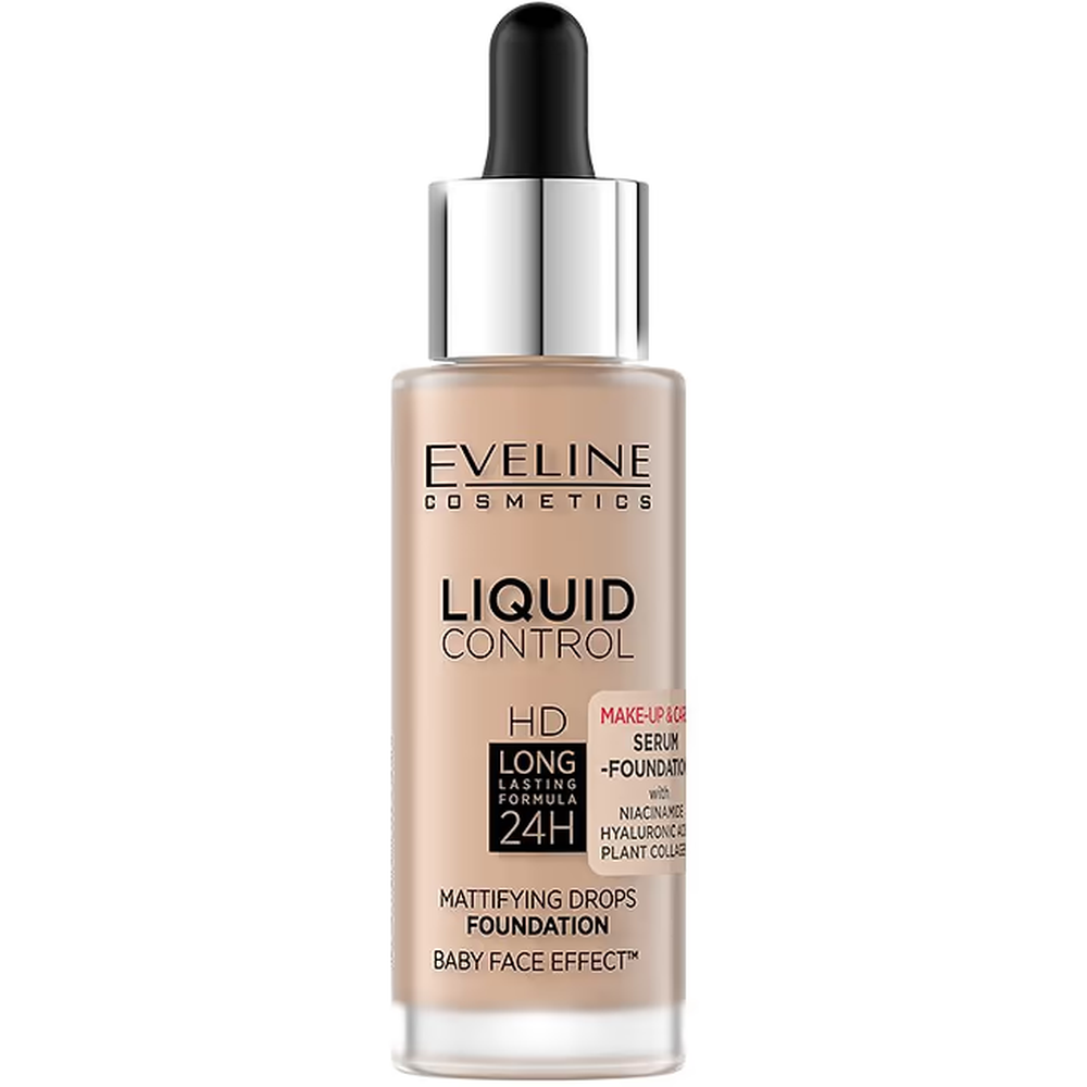 Жидкая тональная основа Eveline Cosmetics Liquid Control HD 035 Natural Beige 32 мл - фото 1