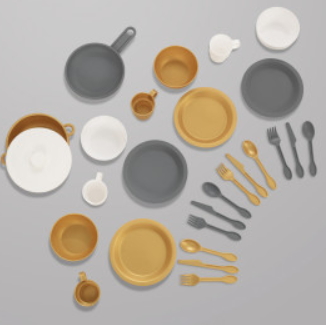 Ігровий набір посуду KidKraft Modern Metallics, 27 предметів (63532) - фото 3