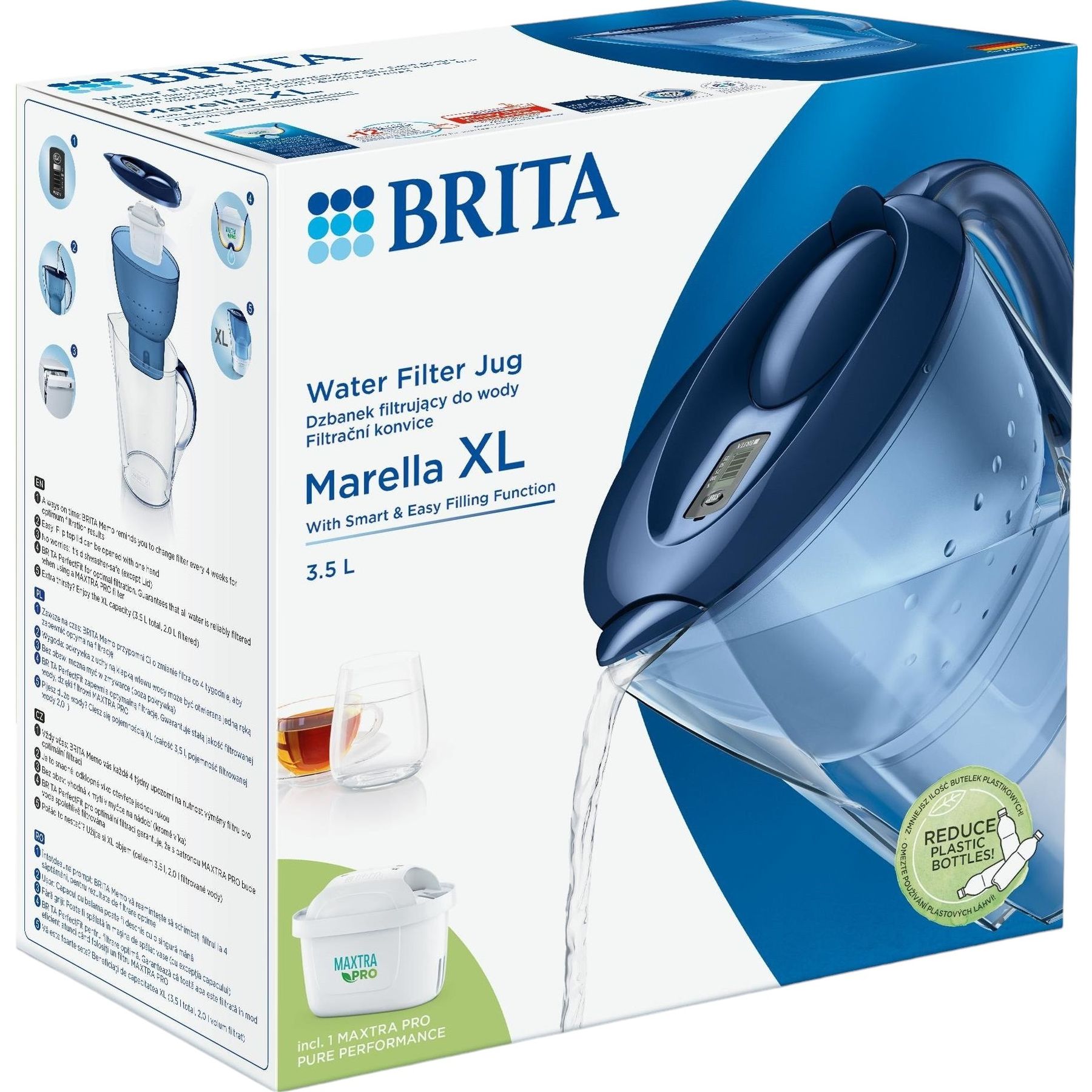 Фильтр-кувшин Brita Marella XL MXpro синий 3.5 л (1052778) - фото 6