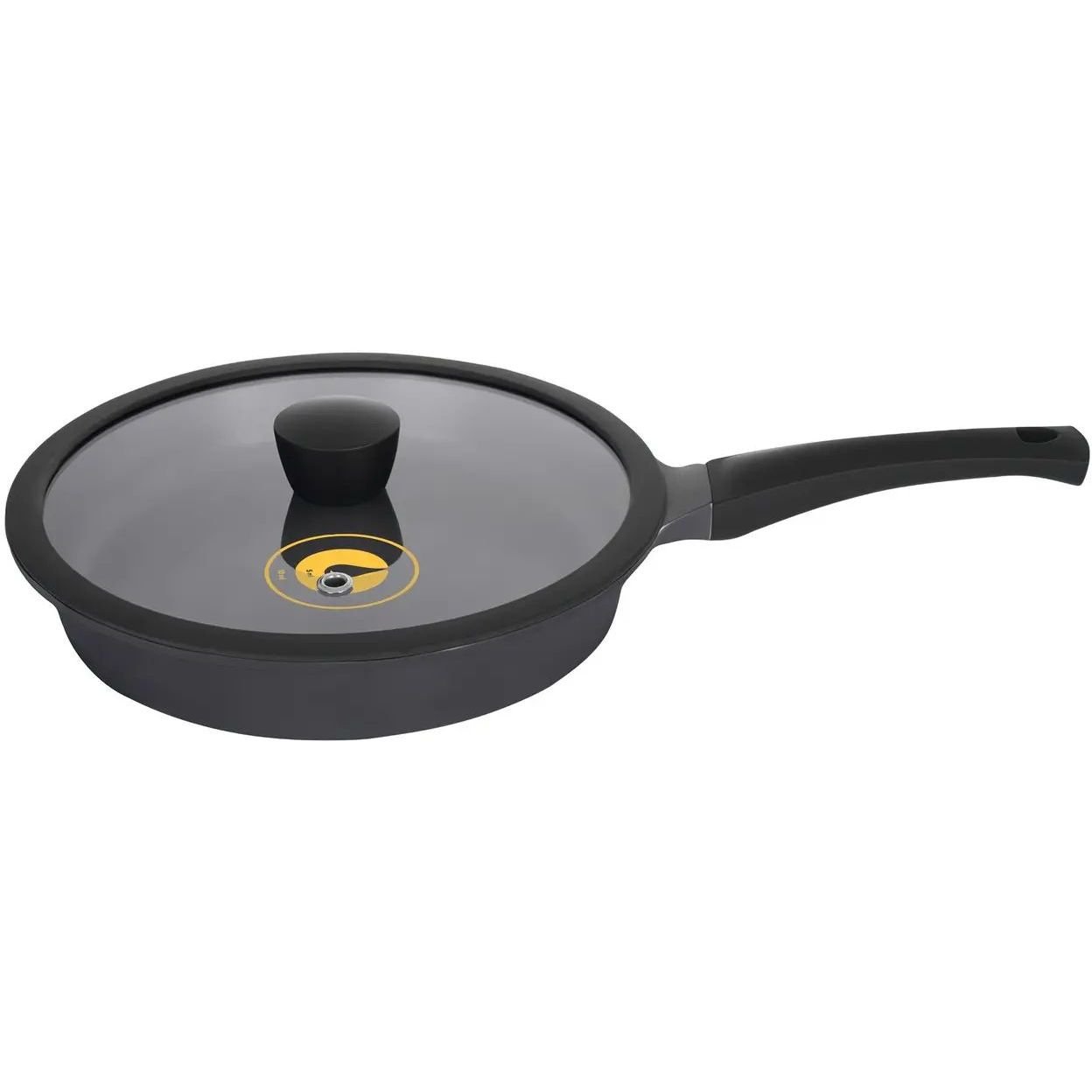 Сковорода глубокая Ringel Zitrone Black, с крышкой, 28 см, черная (RG-2108-28 BL-R) - фото 4