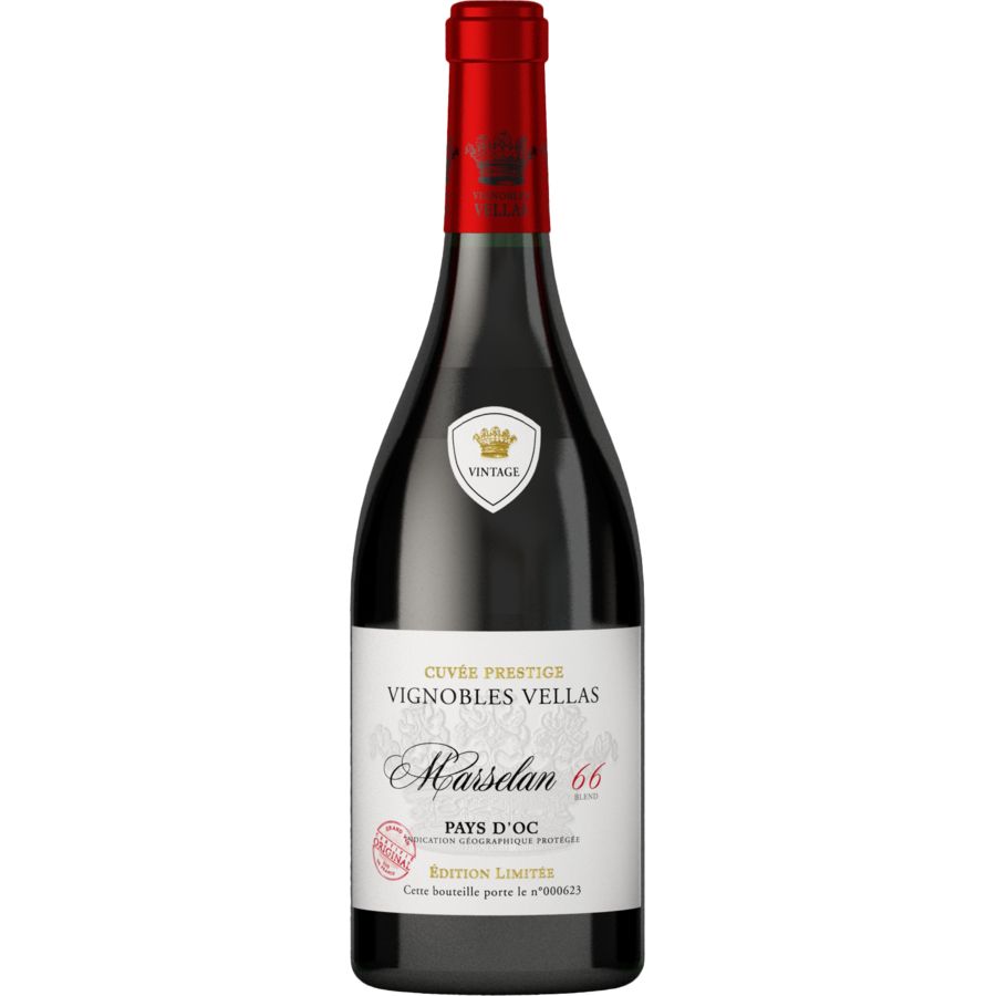 Вино Marselan Prestige 66 Blend Edition Limitee IGP Pays D'Oc 2019 червоне сухе 0.75 л - фото 1