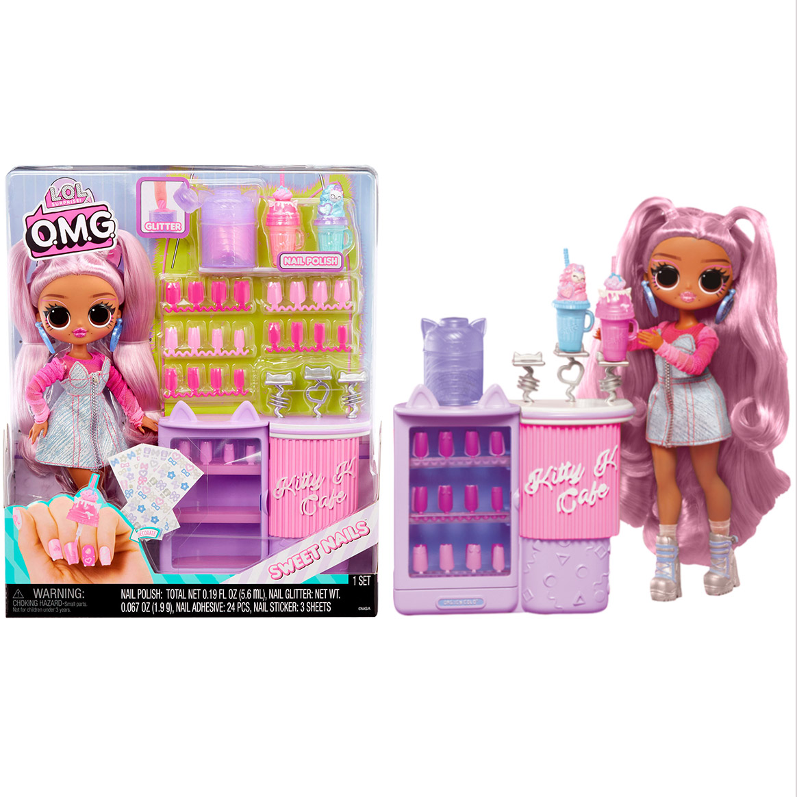 Игровой набор с куклой L.O.L. Surprise O.M.G. Kitty K Cafe с аксессуарами (503859) - фото 1