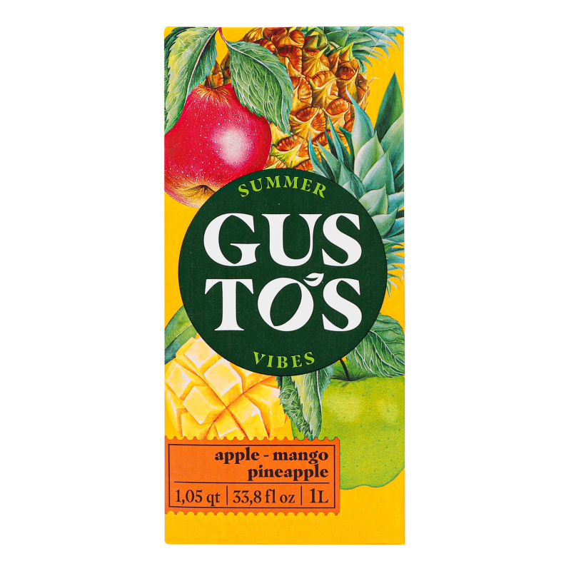 Соковый напиток Gustos Яблоко, манго, ананас 1 л - фото 1