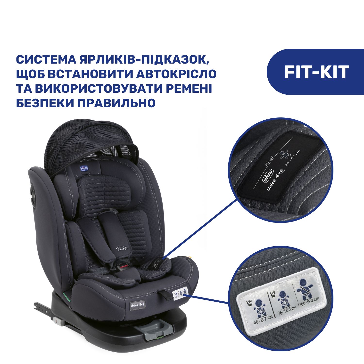 Автокресло Chicco Unico Evo Air i-Size серое (87031.21) - фото 7