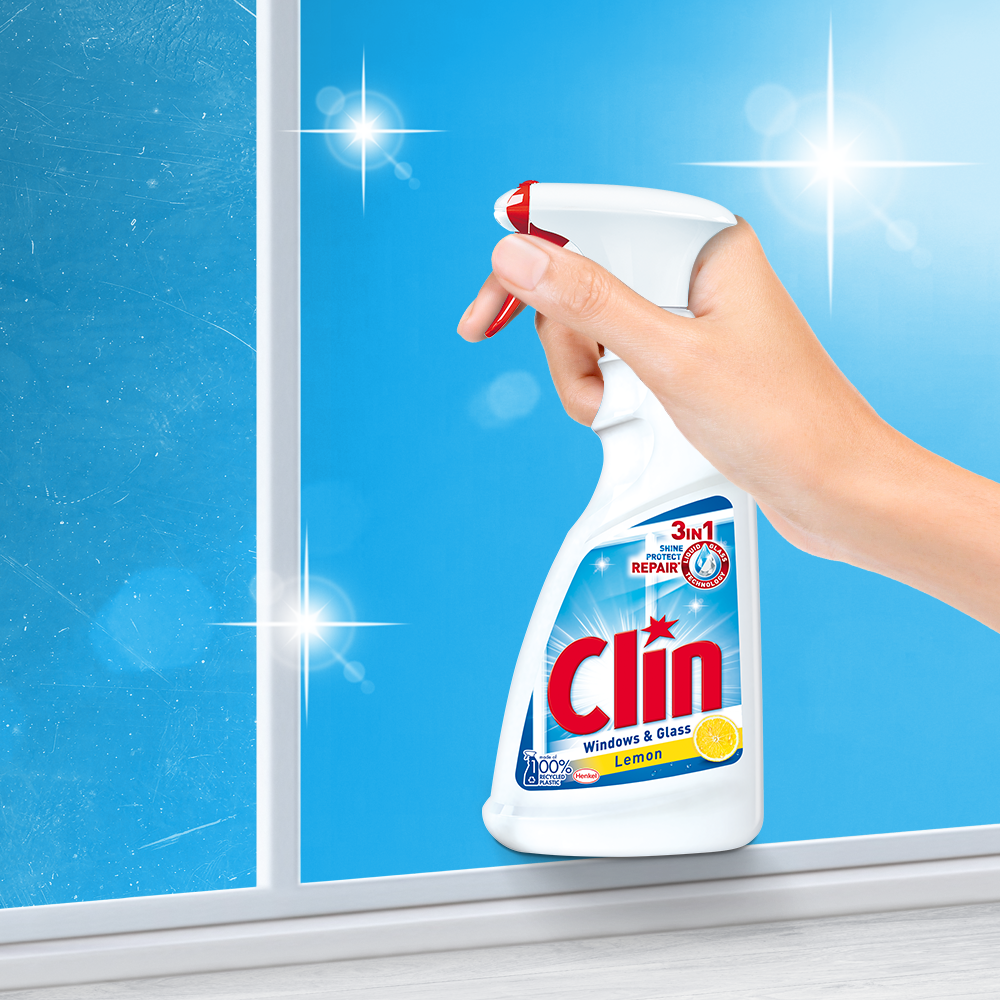 Средство для мытья окон и стекол Clin Голубой запаска, 500 мл - фото 6